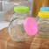 A set of glass cans for bulk products "Chamomile", 220 ml, 25 × 8 cm, 4 pcs, color mix