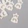 Decor for the creativity of Polystone "Bear-toy" White set 6 pcs 2.2x3 cm