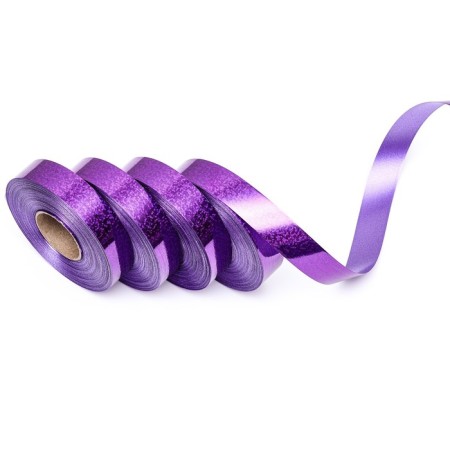 Holographic tape for decor and gifts, purple, 2 cm x 50 m-2