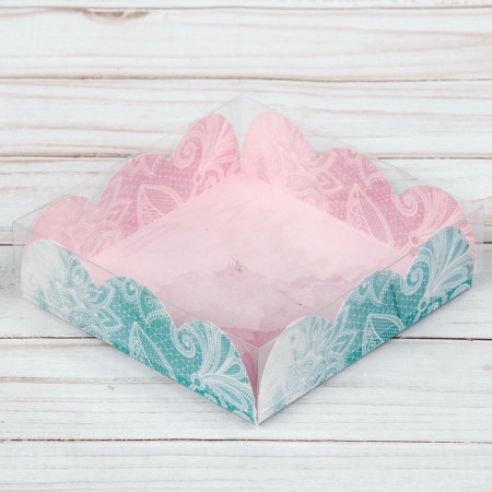 Bearbox, confectionery packaging with PVC lid, “Your day”, 10.5 x 10.5 x 3 cm-1