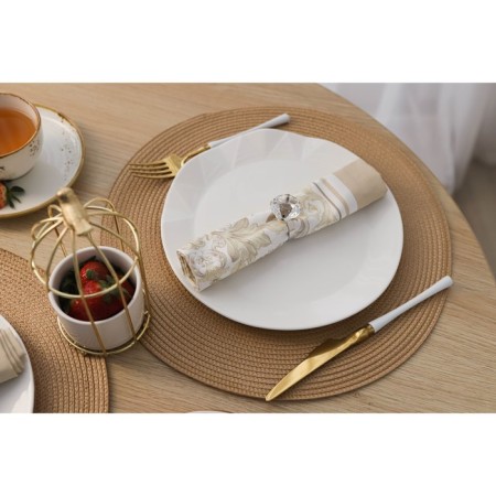Serving napkin on the table “Loft”, d = 38 cm, sand color-4