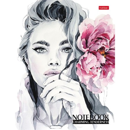 A5 Business Notepad, 96 sheets in the cage "enchanting tenderness", solid cover, 6-color block