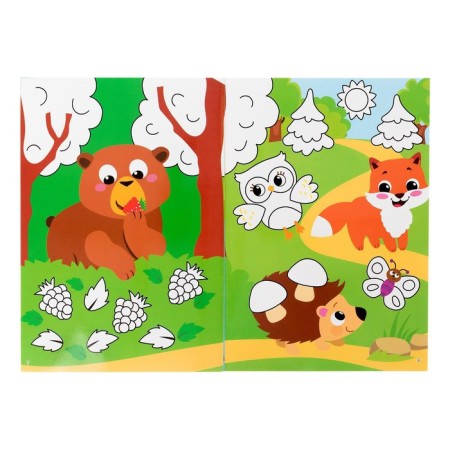 Coloring reusable set "drawing-stand. The world of animals ”2 pcs. 12 p.-3