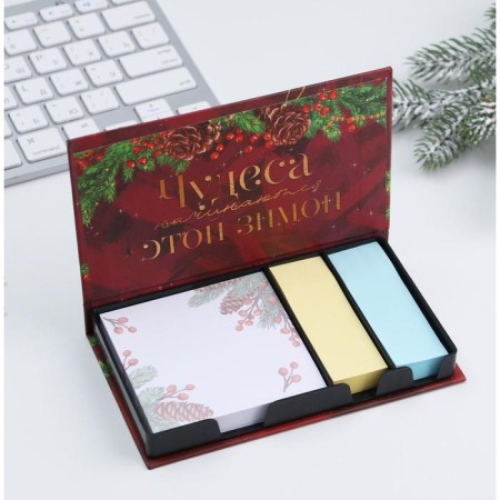 New Year. Block for recordings in the plastic case of “Miracles in the New Year!”, 100 sheets + 2 stickers-2