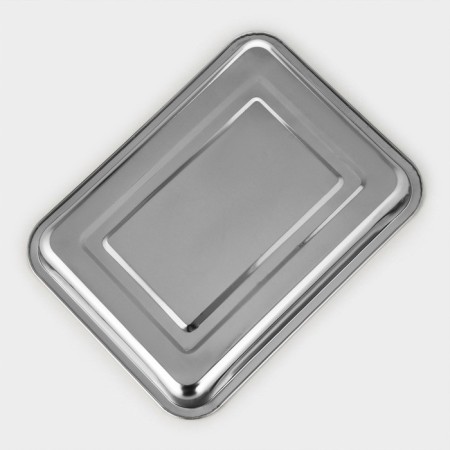Stainless steel baking sheet, 35 × 26 × 3.5 cm, chrome color-4