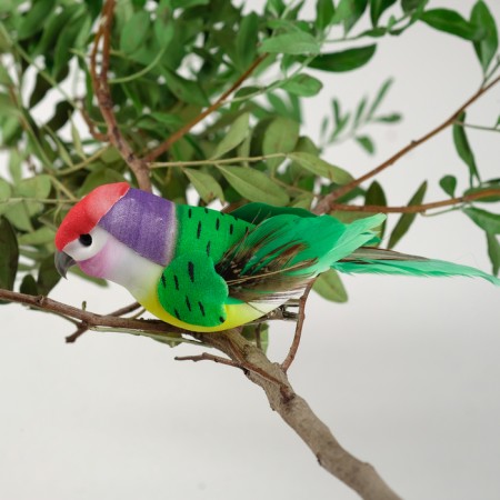 A bird for decoration and floristry, on a clothespin, mix, plastic, 1 pc., 8 x 8 cm-2