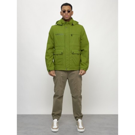 Sports male jacket, size 48, green color-8