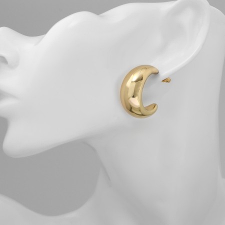 Earrings plastic "Circle" halo, color gold-3