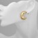 Earrings plastic "Circle" halo, color gold