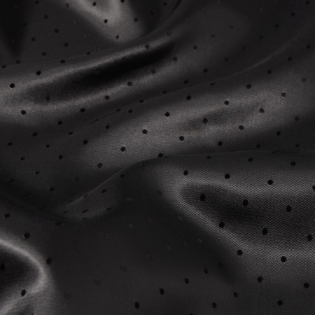 Lining fabric "peas", bilateral, 100 % viscose, 1 × 1.4 m, black color-1