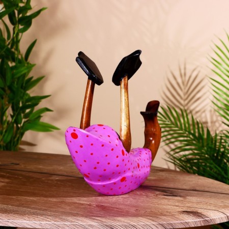 Stand for a bottle "Duck in lilac" tree 30x20x25 cm-3