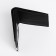 Male purse without fastening, department for maps, for bills, black color