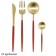 Set of cutlery Lenardi Vivid, 24 objects, red color