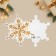 Postcard, decor on the puffy tape "Snowflake" Golden, New Year