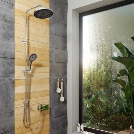 Shower watering can Iddis spahome spa26cpi64, upper, round, d = 260 mm, ABS plastic, chrome-6