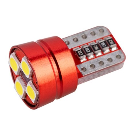 LED LED SkyWay T10 (W5W), 12 V, 4 SMD diode, without basement, 1-end, white