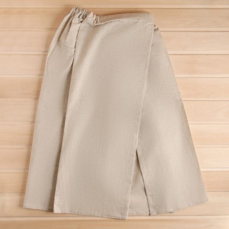 Velcro Pareo Velcro for a bathhouse and sauna 150x85 cm, female, linen-3