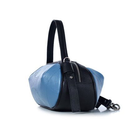 Female bag, genuine leather, 300x130x150 cm, goal/black-3