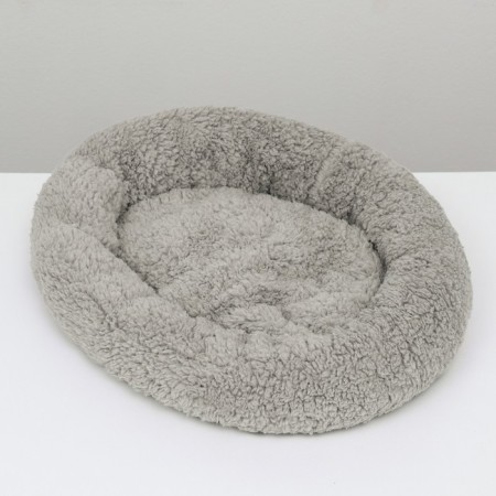 Lynchik for dogs and cats "comfort", soft fur, 50 x 42 x 11 cm, gray-4
