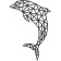 Wall panel made of wood, a prefabricated model, Ewa Design, dolphin