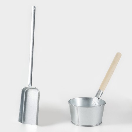 Set "Bann", a galvanized scoop, bucket 1.5 liters