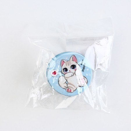 Hair crab, hairpin "cat", blue color, 5 x 5 x 3.5 cm-5