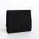 Women's wallet on the button, black color
