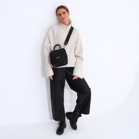 Women's bag over the shoulder Textura, small size, black color-6