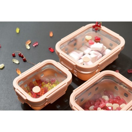 Container for baking, storage and carrying of products in the Smart Solutions cover, beige color, 370 ml-19