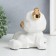 Souvenir Ceramics "White Bear, gold ears and nose" 17.5x15.5x16.5 cm