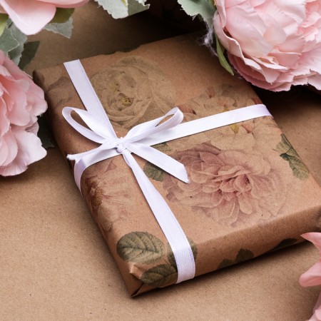 Packaging paper, brown craft "Tenderness in colors", 50 x 70 cm-1