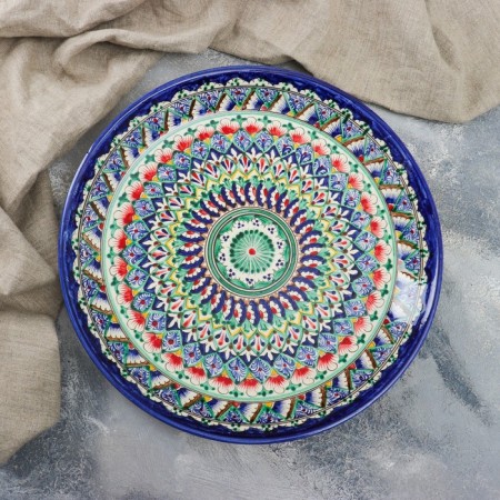 Largan Rishtan ceramics "Patterns", 36 cm, blue-4