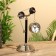 Table clock 32x22 cm, (diameter of 8 cm hours), brass