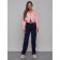 Female sports trousers, size 50, dark blue color