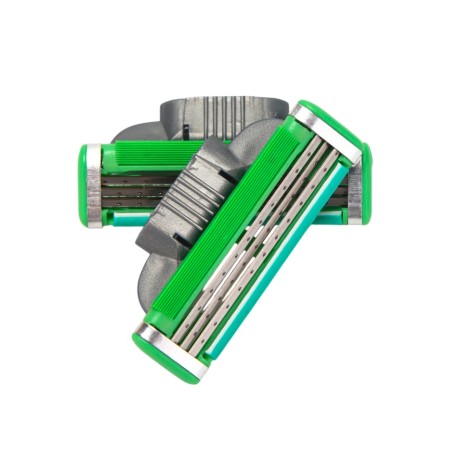 Gillette Mach3 + 2 Replaceable cassettes Green color-6