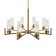 Suspended lamp Freya Fr5214PL-08BS ADELINE, 750X750X730 mm, E14, 8x60W, brass color