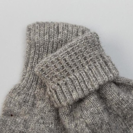 Male gloves from Mongolian wool, gray color, size 20-24-2