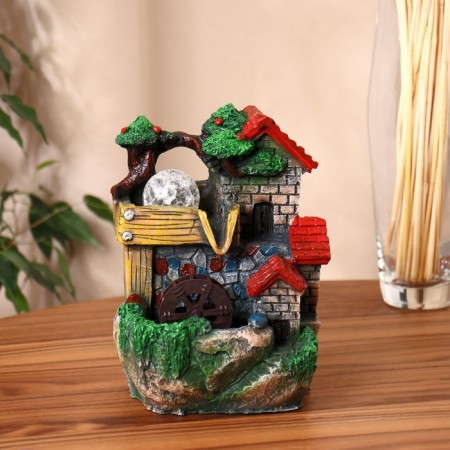 Fountain "House in the Forest" 13x14.5x19.5 cm (with backlight)