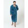 Male dressing gown with a hood, size 48, emerald color