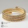 Bracelet-spring "relief" 3 rows, color gold, d = 6.5 cm