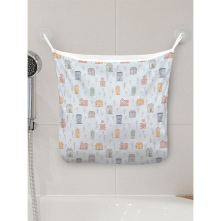 Organizer in a bath on suction cups "City Trails", for storing toys and trifles, size 33x39 cm