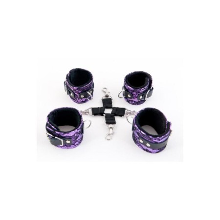 Lace bondage set, purple-1