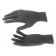 Gloves of nylon garden, knitting class 13, size 10. Black