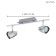 Corbera 2x3W lamp GU10, chrome 39x39 cm