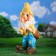 Garden figure "Dwarf with a book", 30x28x70 cm