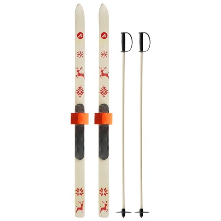 Ski -adolescent kit: skiing 100 cm, sticks 80 cm, Mix colors-5