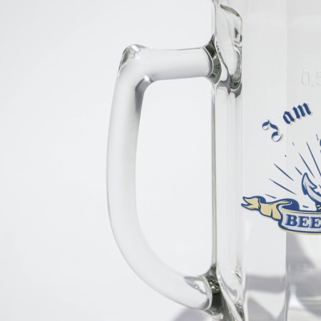 Glass mug for beer "Hamburg. Captain ", 500 ml, MIX drawing-10