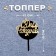 Topper "Happy Birthday", Circle, Black-Black-Golden Color