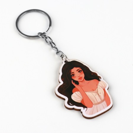 A keychain for keys with stickers in the set "Princess", 3.6 x 10.3 cm-3