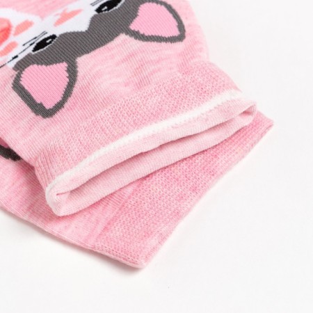 Women's socks "cat", pink color, size 36-40-3